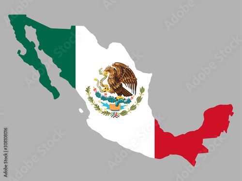Mexico Map Flag Vector illustration Eps 10