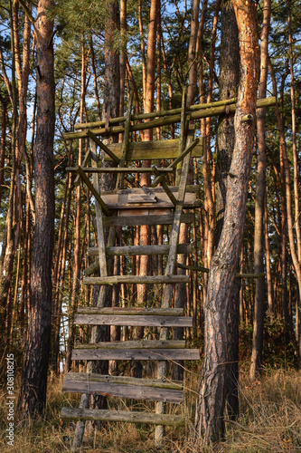 Wooden shack for hunters