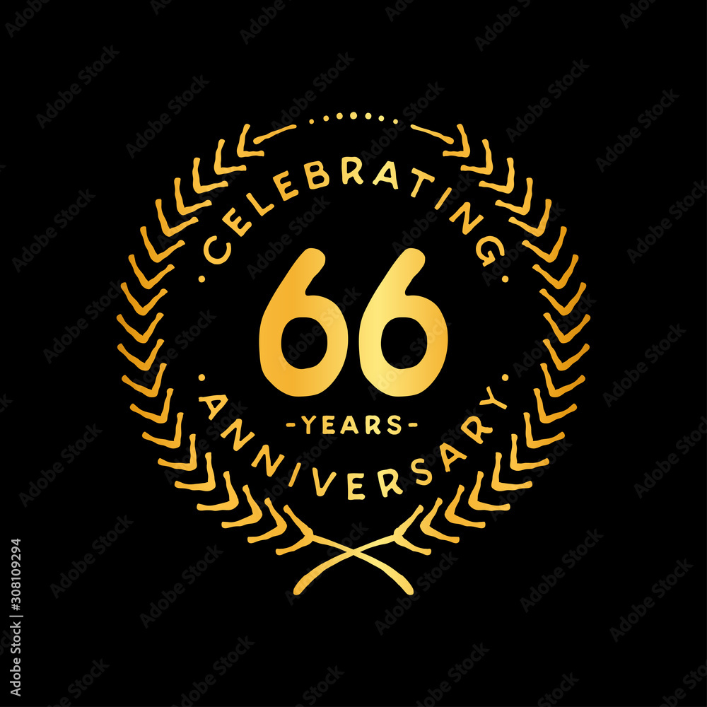 66 years design template. 66th vector and illustration. 66 years design template. 66th vector and illustration.
