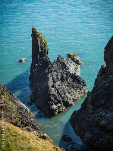 Sharp crags and rocks at Port Patrick Scotland