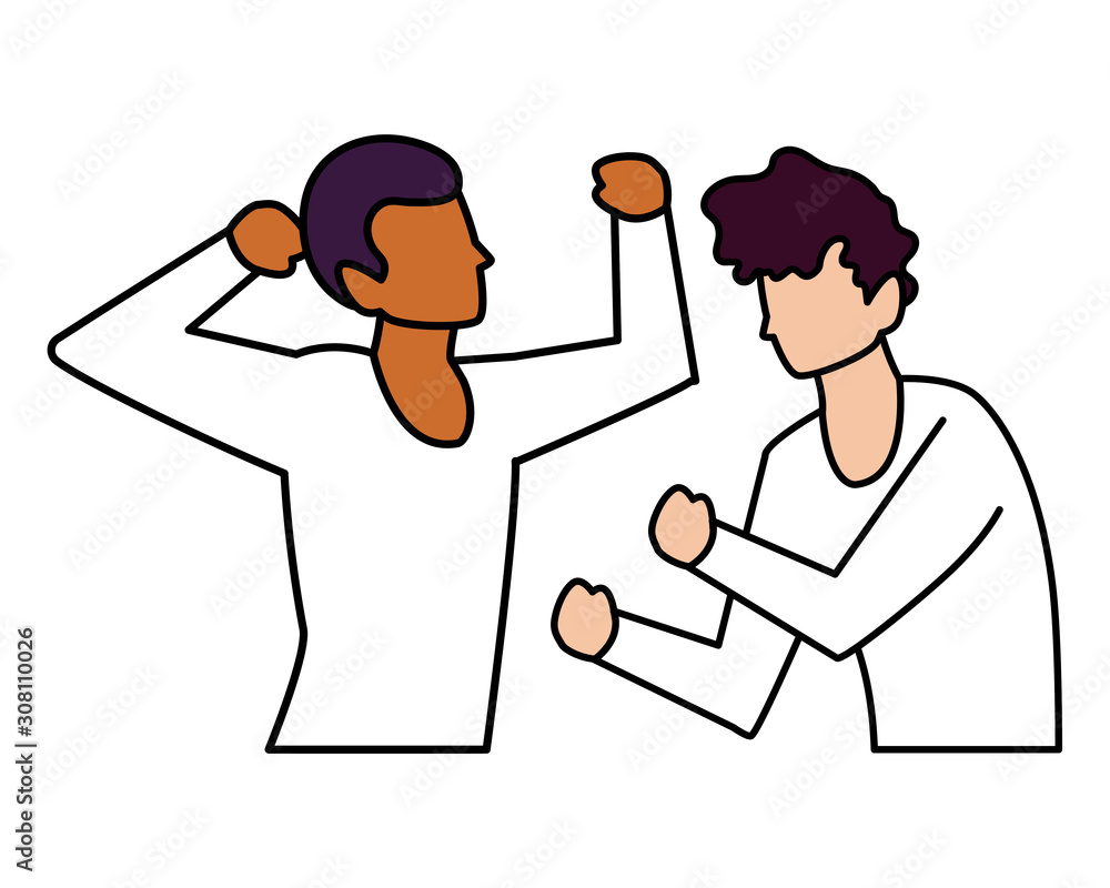 men faceless with different poses on white background men faceless with different poses on white background