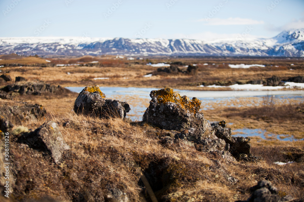 Landscapes on the island of Iceland.