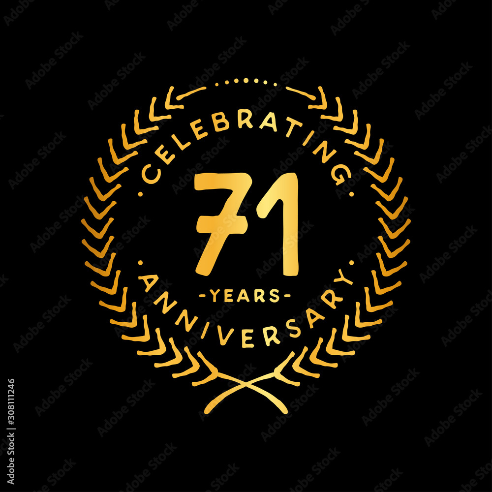 71 years design template. 71st vector and illustration. 71 years design template. 71st vector and illustration.