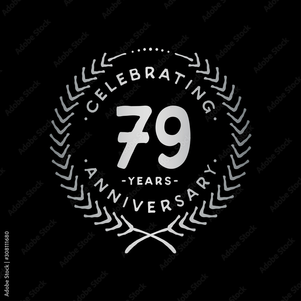 79 years design template. 79th vector and illustration. 79 years design template. 79th vector and illustration.