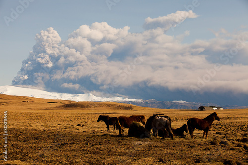 The 2010 eruptions of Eyjafjallajökull were volcanic events at Eyjafjallajökull in Iceland which, although relatively small for volcanic eruptions, caused enormous disruption to air travel.