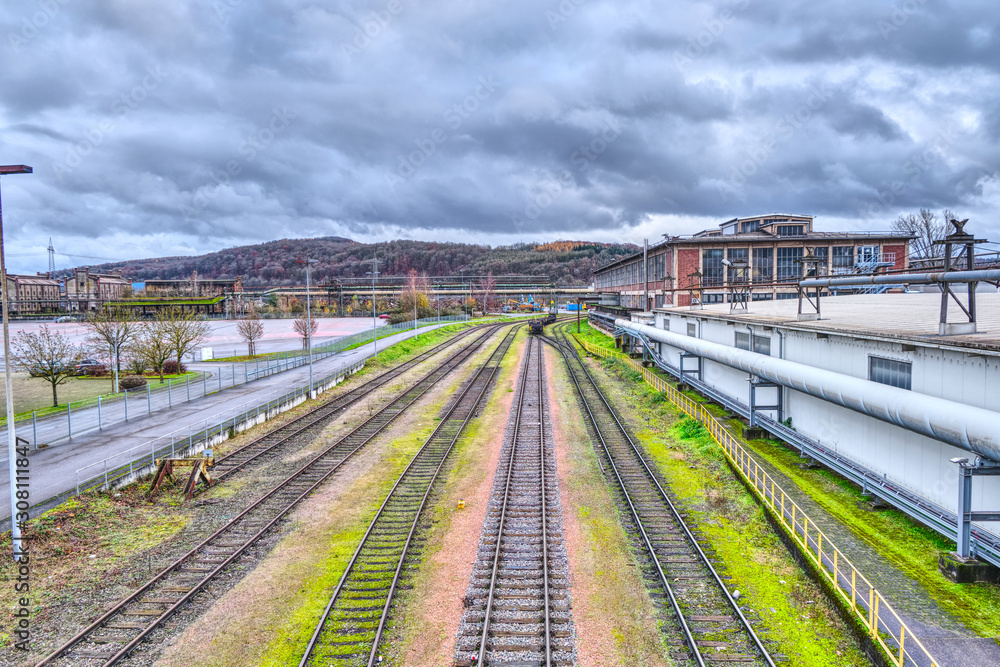 Railroads industrial landscape