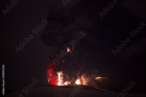 The 2010 eruptions of Eyjafjallajökull were volcanic events at Eyjafjallajökull in Iceland which, although relatively small for volcanic eruptions, caused enormous disruption to air travel.