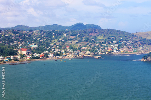 Wallpaper Mural View of the town of Dennery, St. Lucia, West Indies Torontodigital.ca