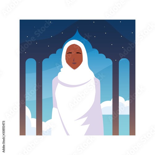 woman pilgrim hajj , day of Dhul Hijjah photo