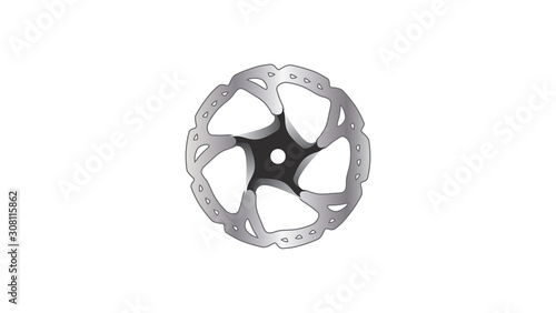 disk brake rotor ilustration vector