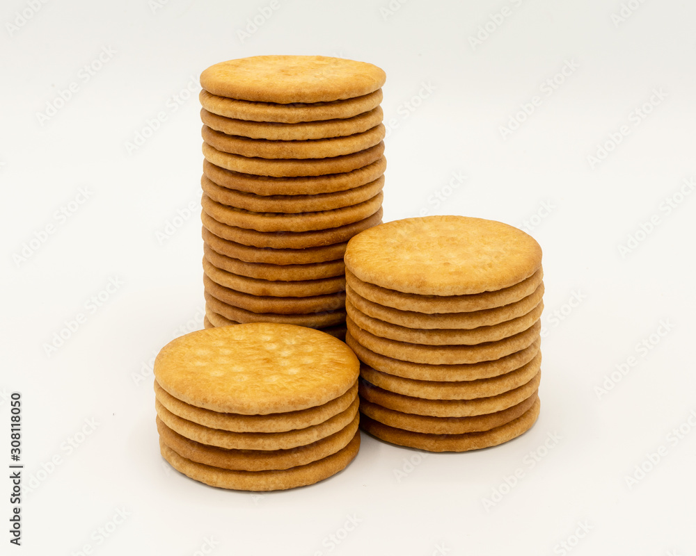 Marie biscuits isolated on a white background Marie biscuits isolated on a white background