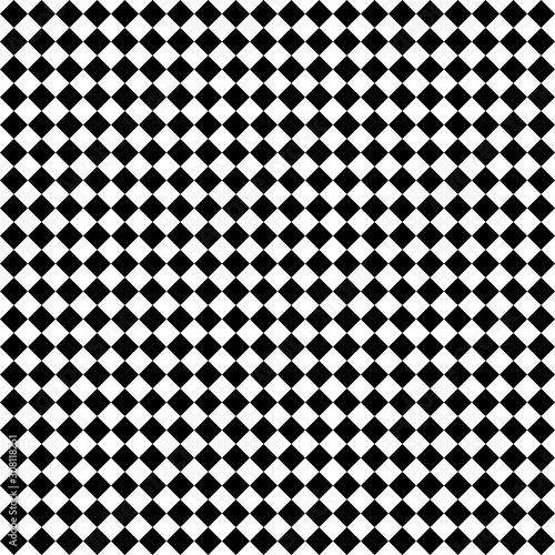 Pattern of black and white rhombuses. Chess background