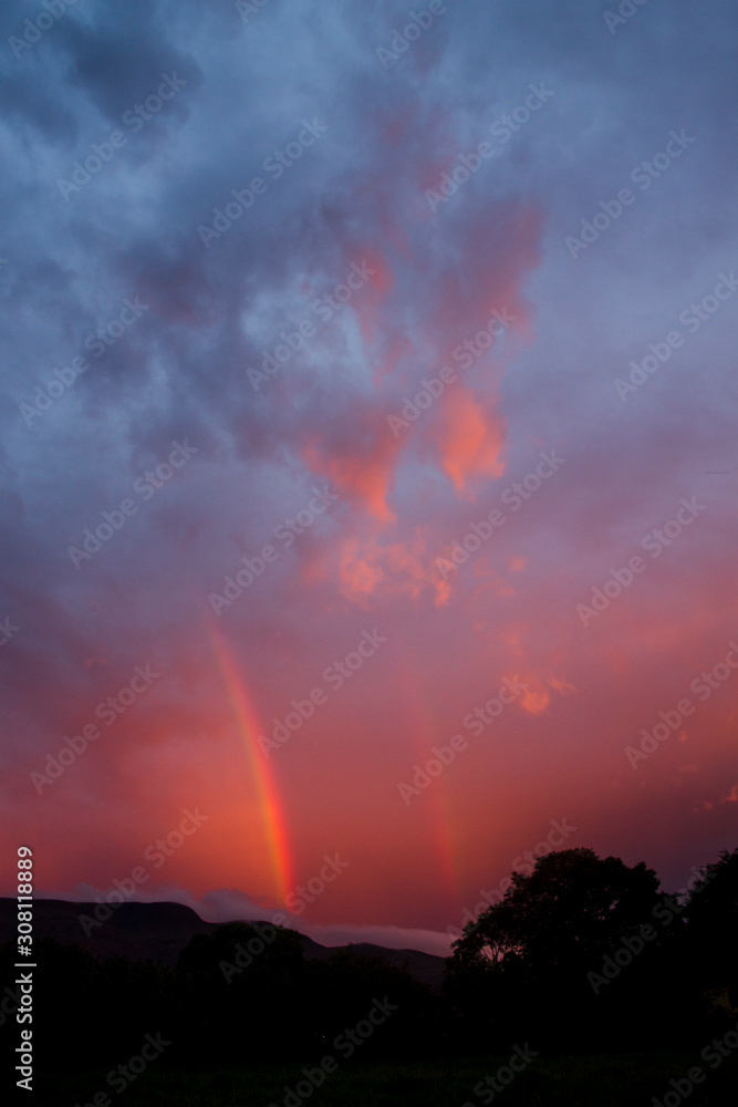 Double rainbow over the mountains of Minas Gerais. Double rainbow over the mountains of Minas Gerais.