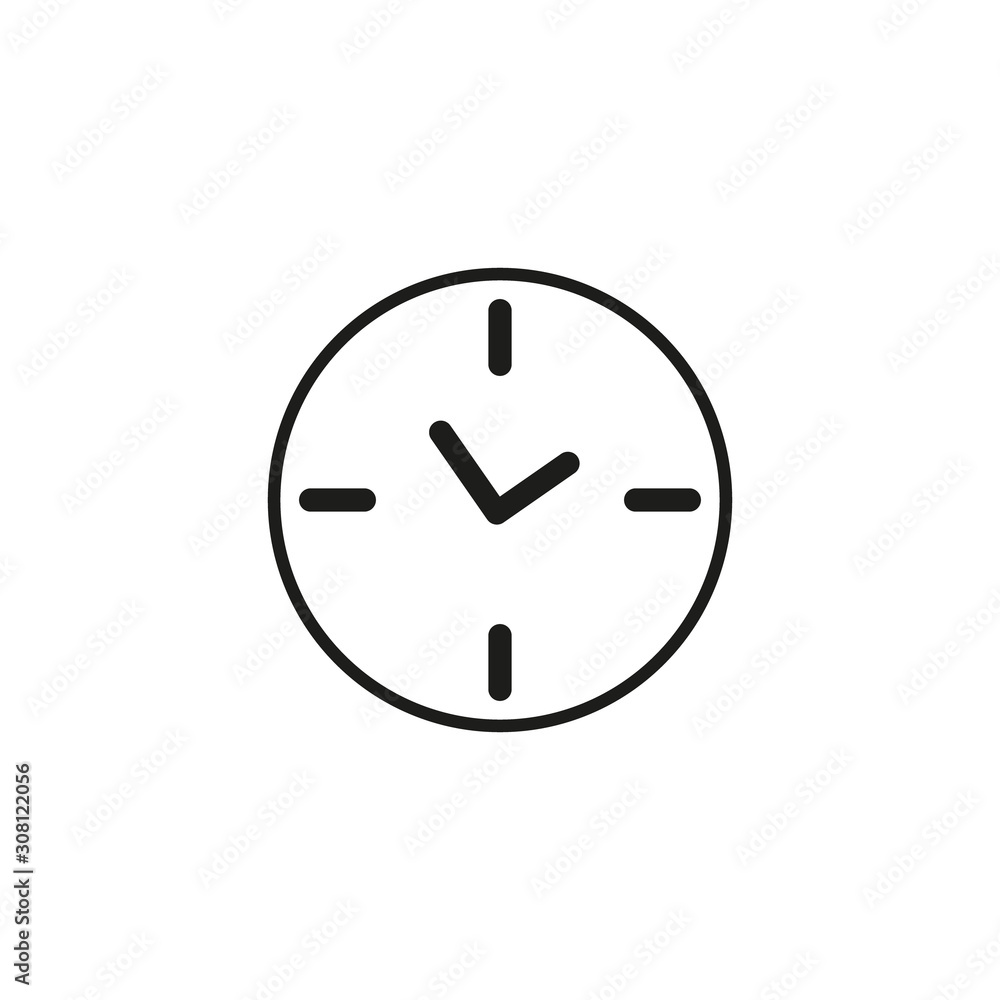 Clock icon in trendy flat style isolated on background. Clock icon page symbol for your web site design Clock icon logo, app, UI. Clock icon Vector illustration. Clock icon in trendy flat style isolated on background. Clock icon page symbol for your web site design Clock icon logo, app, UI. Clock icon Vector illustration.