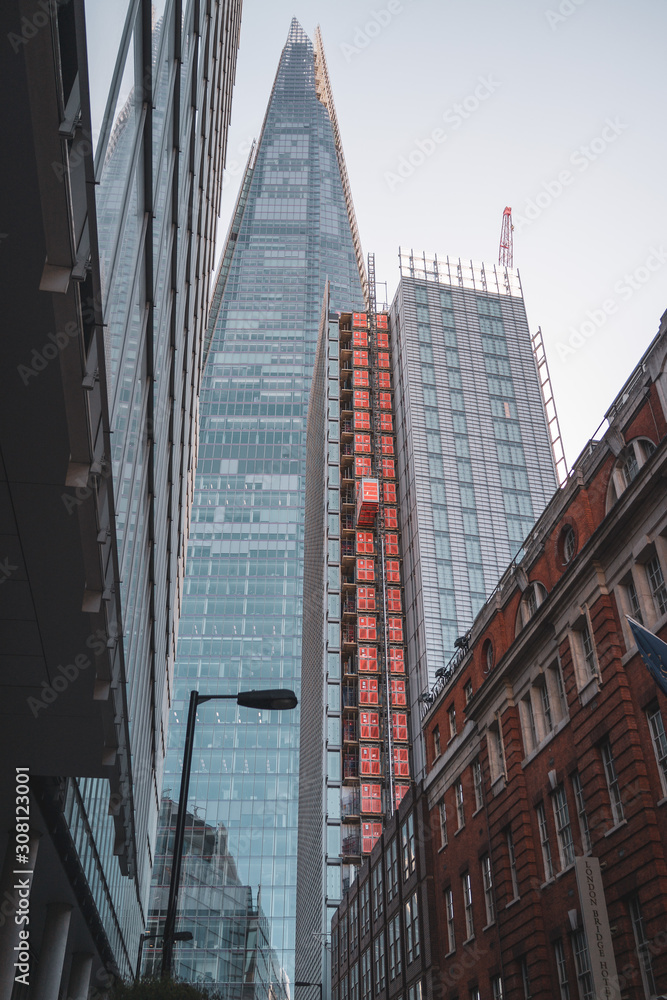 The Shard from street level, London