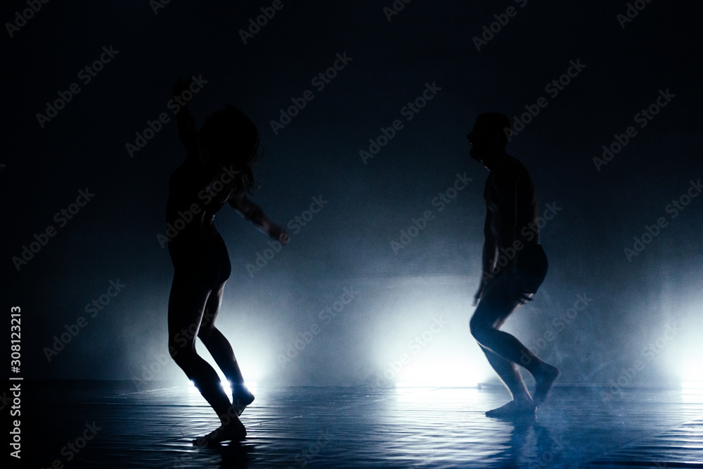 Choreographic silhouette dance routine