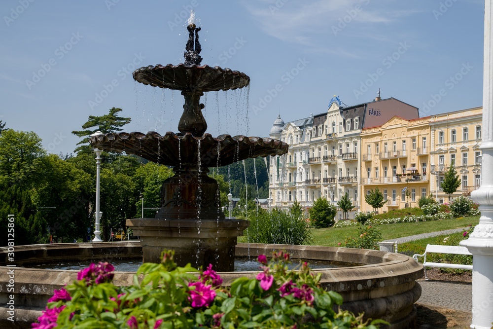 Goethe square - summer time in Marianske Lazne (Marienbad)