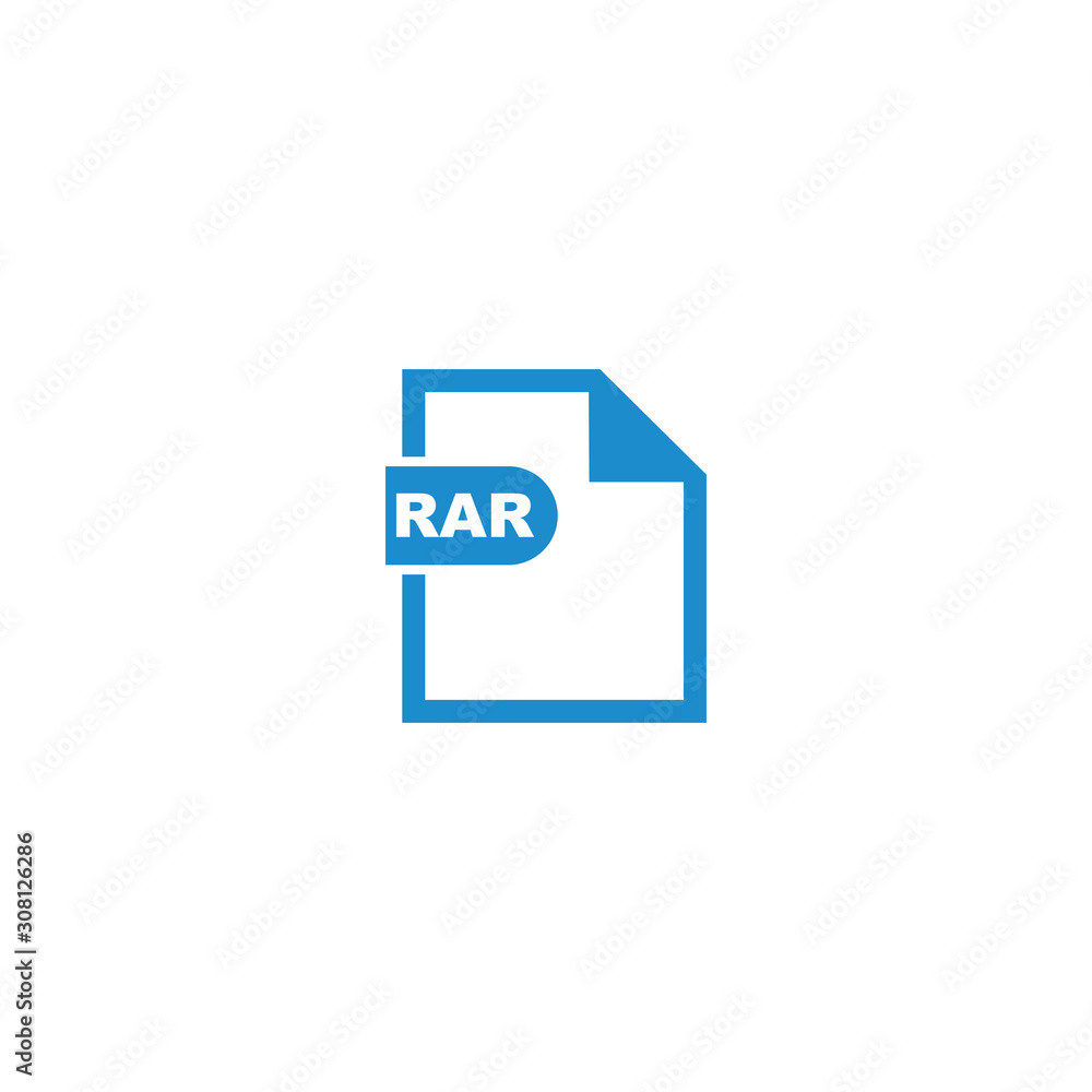 RAR file format icon vector design symbol RAR file format icon vector design symbol
