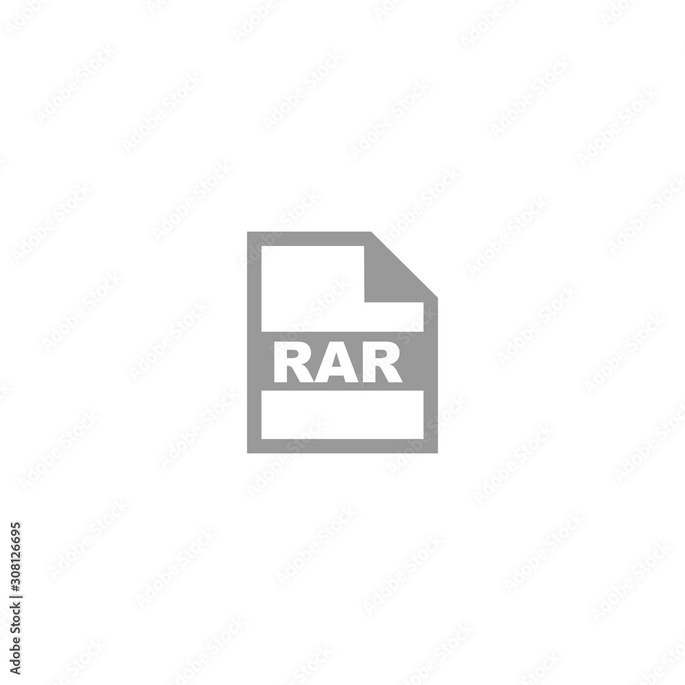 RAR file format icon vector design symbol RAR file format icon vector design symbol