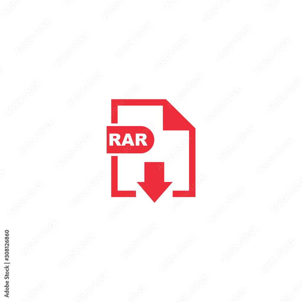 RAR file format icon vector design symbol RAR file format icon vector design symbol
