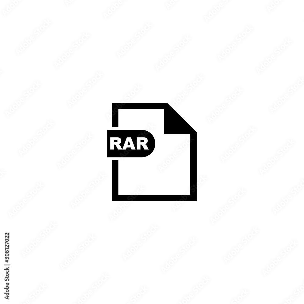 RAR file format icon vector design symbol RAR file format icon vector design symbol