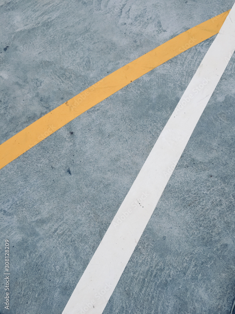 Abstract Lines painted over concrete