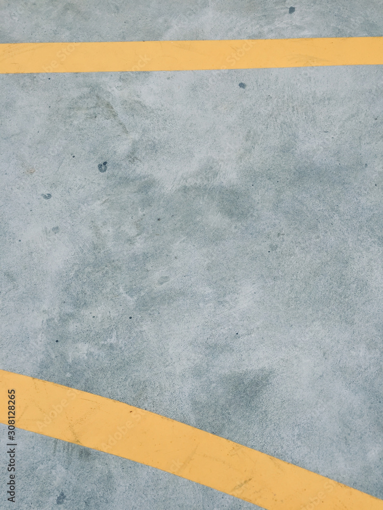 Abstract Lines painted over concrete