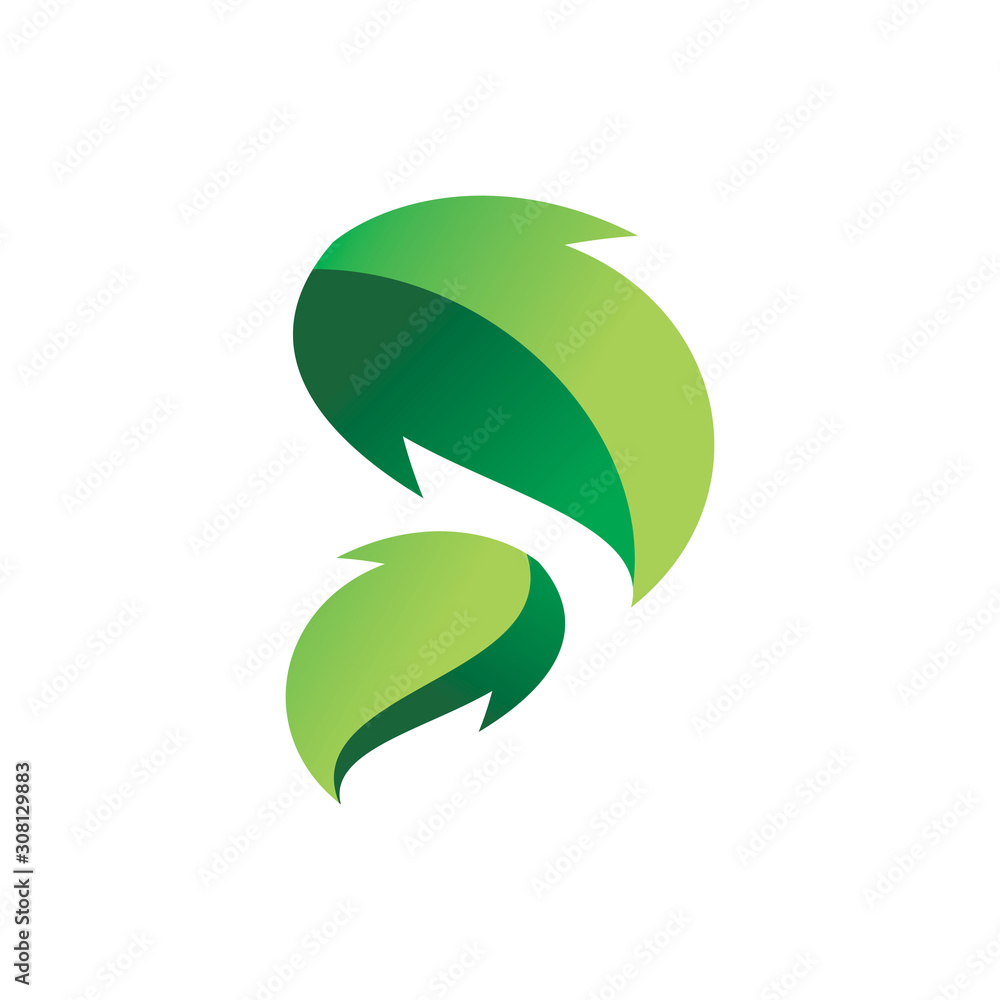 modern art leaf color logo design modern art leaf color logo design