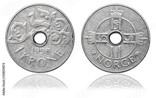 Coin 1 crown. Norway. 1998