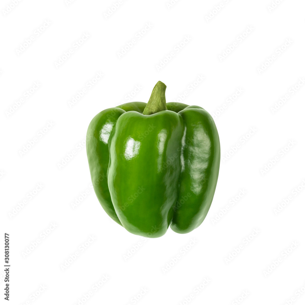 Green bell pepper isolated on white background. Green bell pepper isolated on white background.