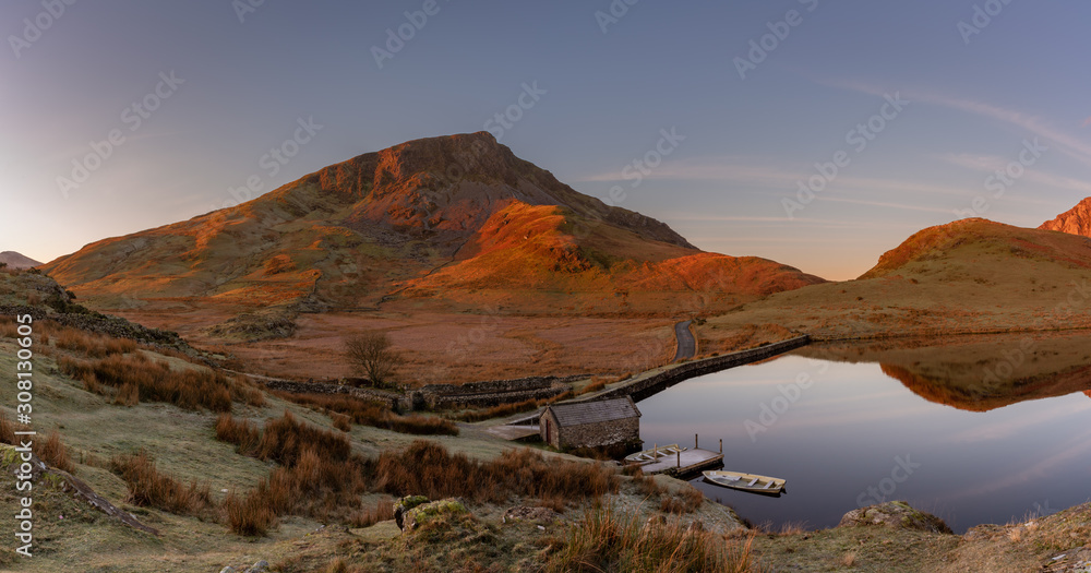Panoramic views of Y Garn in the Snowdonia National Park, Wales. Panoramic views of Y Garn in the Snowdonia National Park, Wales.