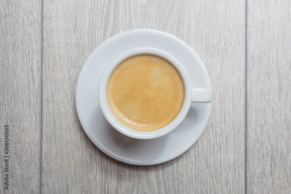 A cup of coffee, view from the top. A cup of coffee, view from the top.