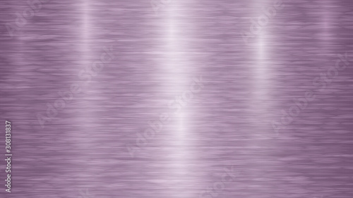 Abstract metal background with glares in purple colors