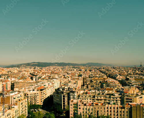 Panoramic view from above to Barcelona