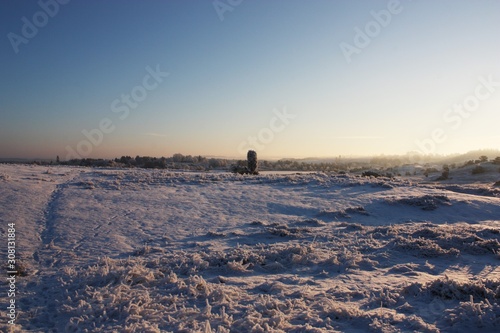 Cold and beautiful winter morning