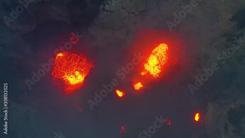 Wallpaper Mural 2019 - stunning dramatic aerial over Mt. Yasur volcano volcanic eruption lava on Tanna Island, Vanuatu.   Torontodigital.ca