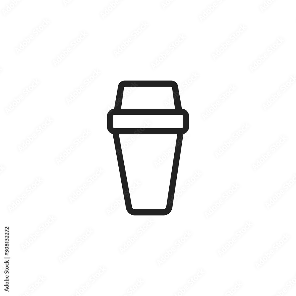 Disposable coffee cup icon. Breakfast symbol. Logo design element. Hot drink sign Disposable coffee cup icon. Breakfast symbol. Logo design element. Hot drink sign