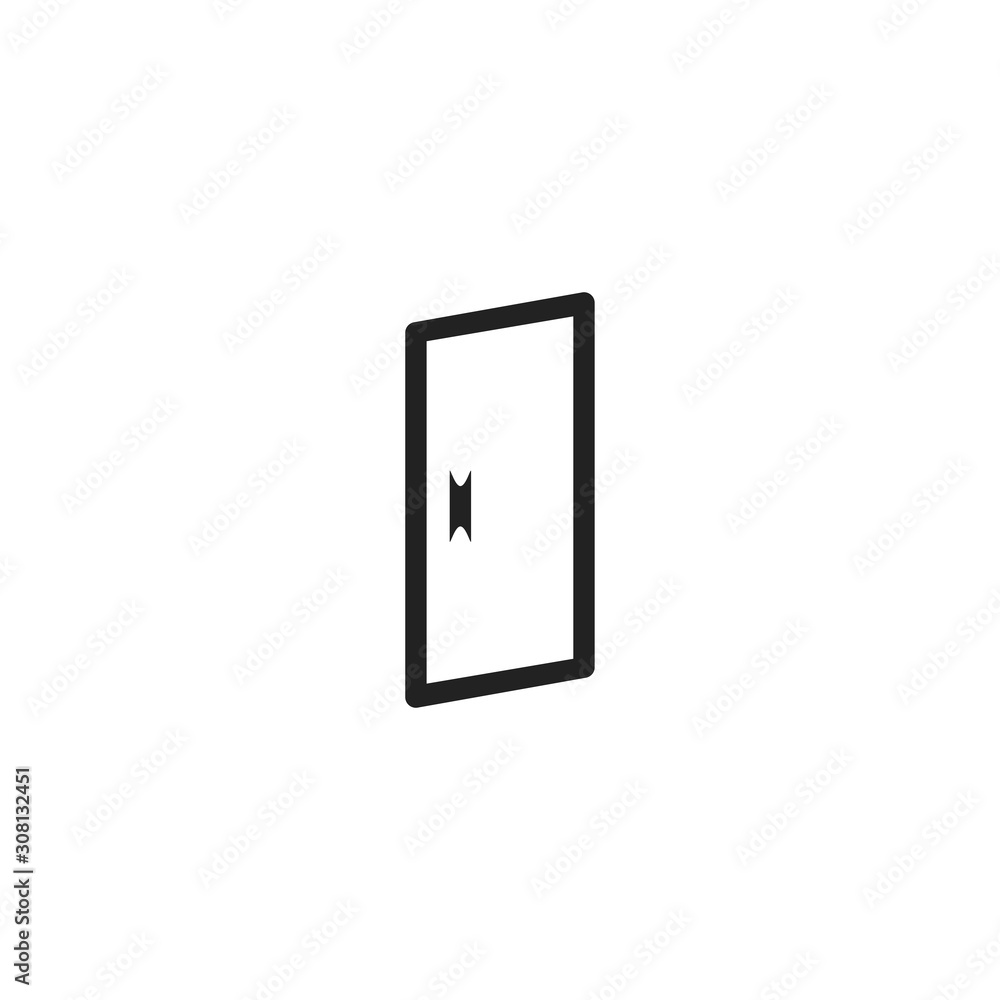 Door icon. Furniture symbol. Logo design element Door icon. Furniture symbol. Logo design element