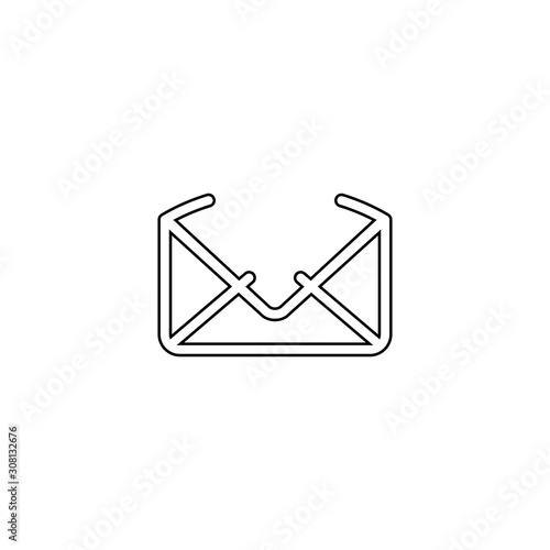 E-mail icon. Envelope symbol. Logo design element