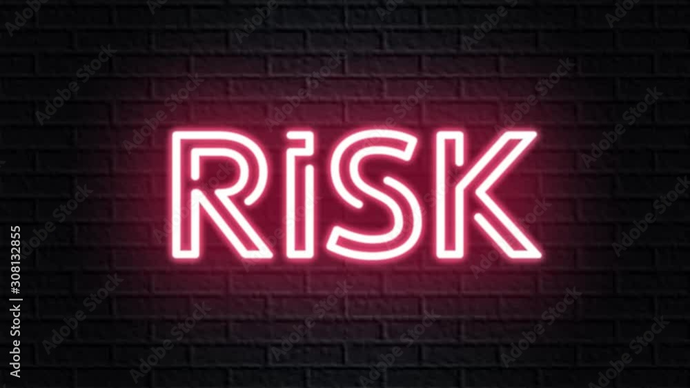 red neon video animation risk red neon video animation risk