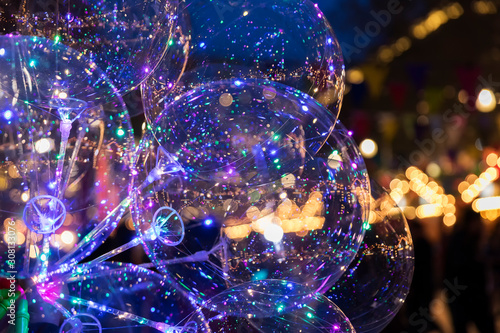 New Year's garlands on ball...