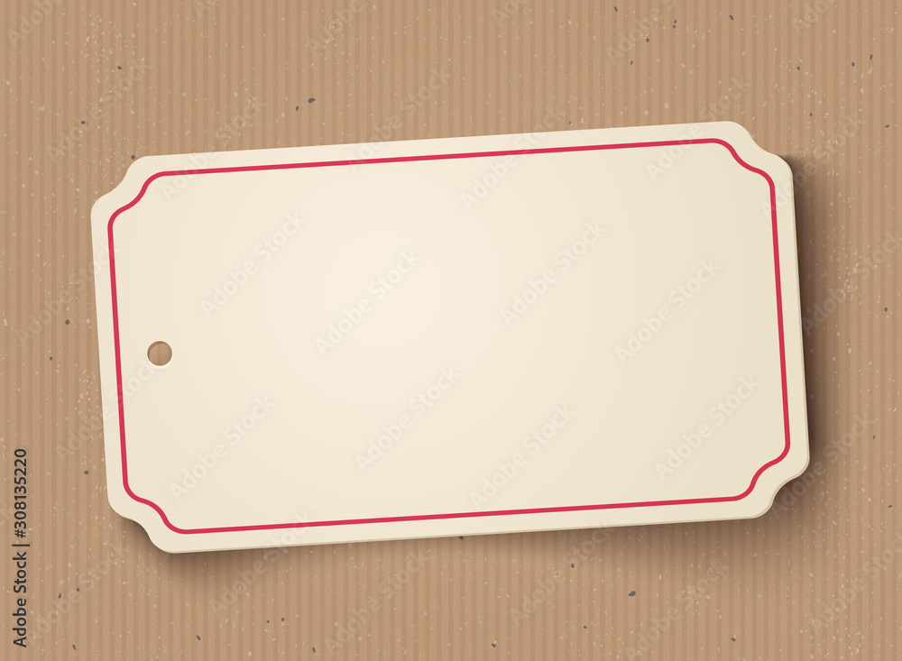 Vector white paper banner on old cardboard. Vector white paper banner on old cardboard.