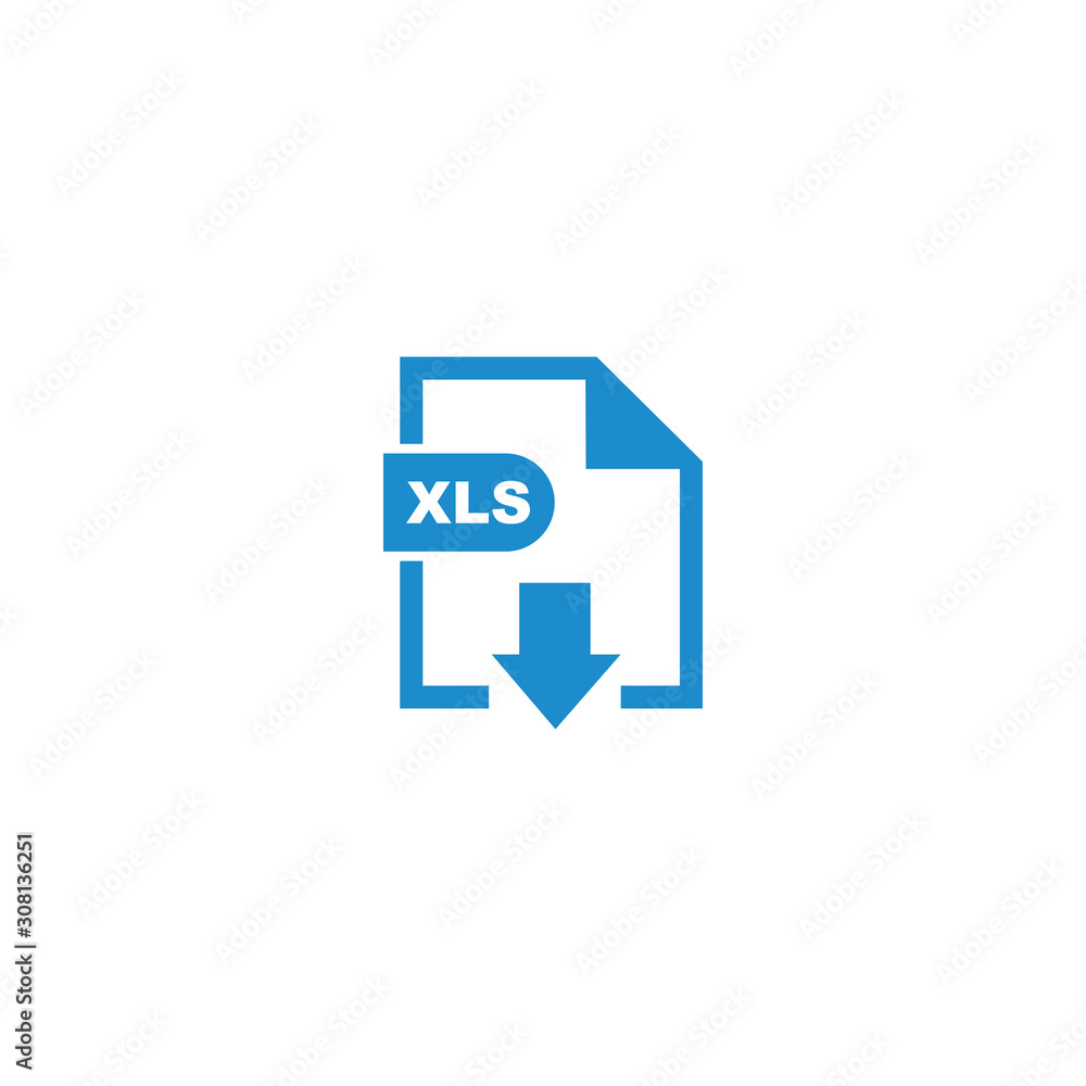 XLS file format icon vector design symbol XLS file format icon vector design symbol