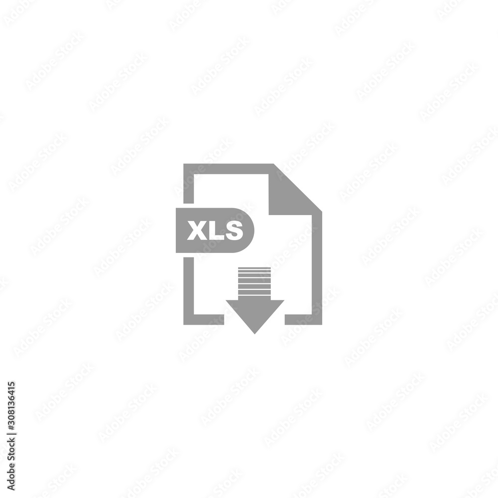 XLS file format icon vector design symbol XLS file format icon vector design symbol