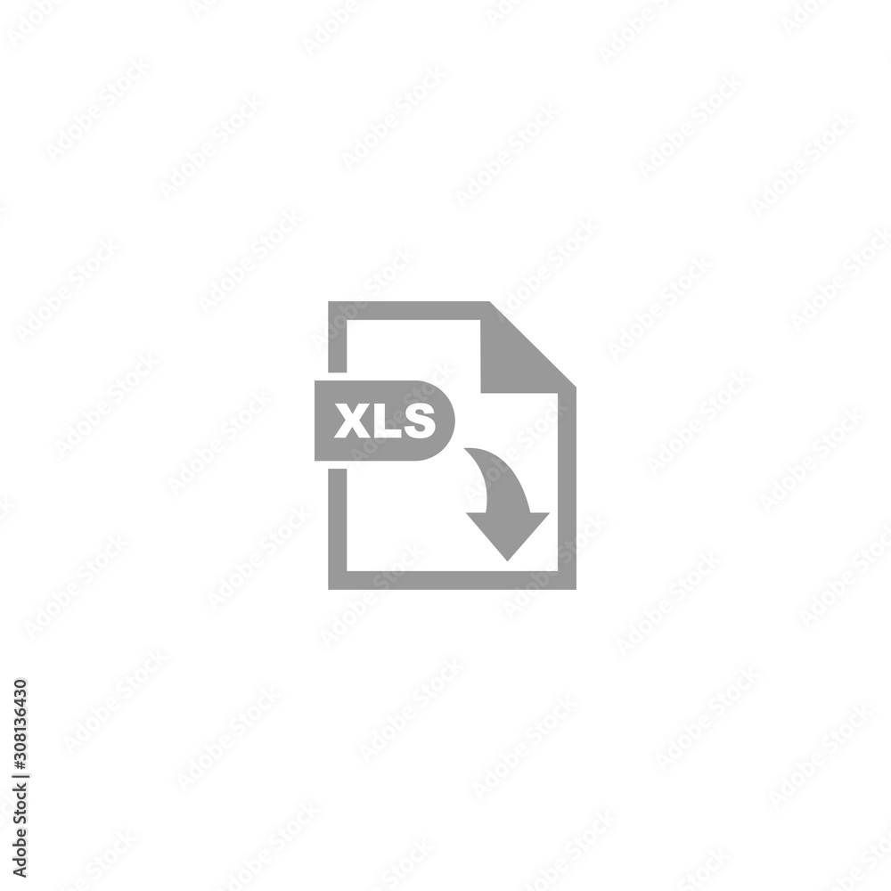 XLS file format icon vector design symbol XLS file format icon vector design symbol