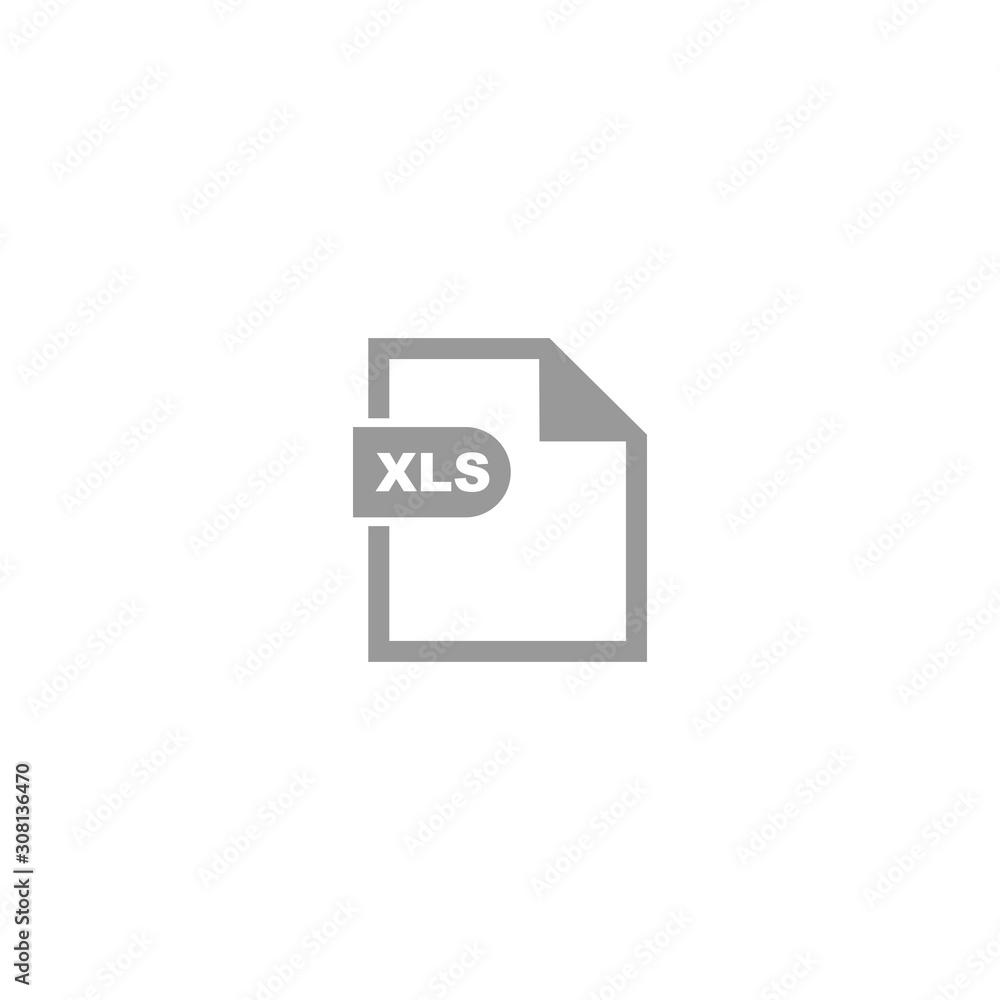XLS file format icon vector design symbol XLS file format icon vector design symbol