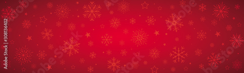 BANNIÈRE DE NOËL FOND ROUGE