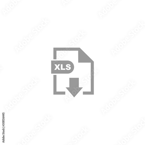 XLS file format icon vector design symbol