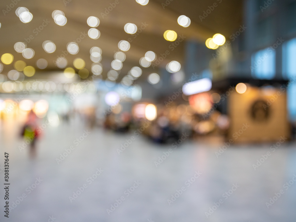 Blurred background the airport with people