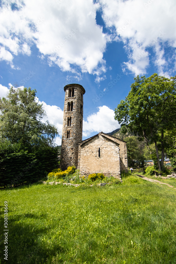 Church of Santa Coloma d'Andorra - Small stone church dating to the 9th century CE, featuring a 12th-century tower & murals. Located near Andorra La Vella, the capital city of Andorra